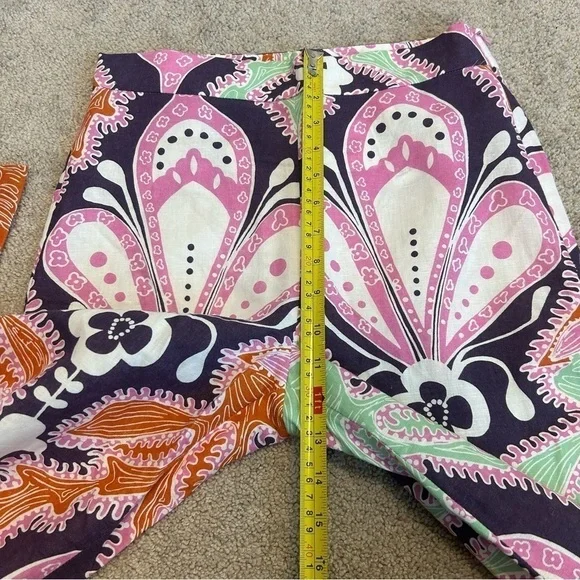 Zara paisley multicoloured printed retro bohemian flare pants - Picture 12 of 15